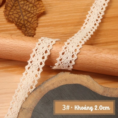Dây ren trang trí màu trắng ngà 1 mét - Nhiều mẫu giá rẻ Tada Craft 15 Dây ren trang trí màu trắng ngà 1 mét - Nhiều mẫu giá rẻ Tada Craft 15