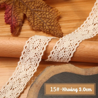 Dây ren trang trí màu trắng ngà 1 mét - Nhiều mẫu giá rẻ Tada Craft 17 Dây ren trang trí màu trắng ngà 1 mét - Nhiều mẫu giá rẻ Tada Craft 17