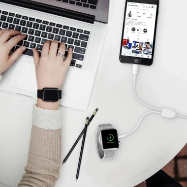 Dây sạc 2In1/3In1 C cho Apple Watch iWatch Ultra/SE 3 11-5, 49-38mm - 51.450 VND