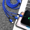 Dây Sạc 3 Đầu Đa Năng, Siêu Bền, Sạc Nhanh USB‑C/Android/iPhone, Chống Đứt Gãy 25.000₫