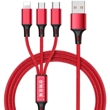 Dây Sạc 3 Đầu Đa Năng, Siêu Bền, Sạc Nhanh USB‑C/Android/iPhone, Chống Đứt Gãy 25.000₫ 4