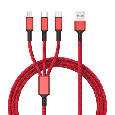 Dây Sạc 3 Đầu Đa Năng, Siêu Bền, Sạc Nhanh USB‑C/Android/iPhone, Chống Đứt Gãy 25.000₫ 7