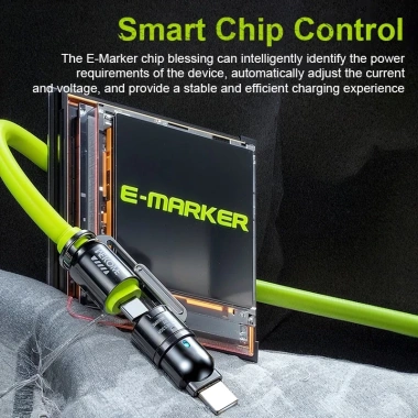 Dây sạc 4 trong 1 240W sạc nhanh, 4 đầu Type‑C/USB sang Type‑C 1.2m - 22.999₫