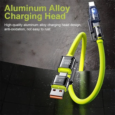 Dây sạc 4 trong 1 240W sạc nhanh, 4 đầu Type‑C/USB sang Type‑C 1.2m - 22.999₫