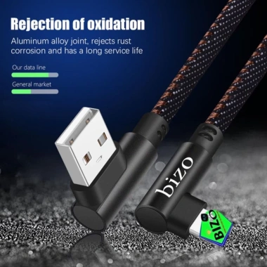 Dây sạc chống gãy micro USB và Type C, cáp sạc nhanh, đầu L T1, bảo hành 12 tháng, giá 29.760 VND
