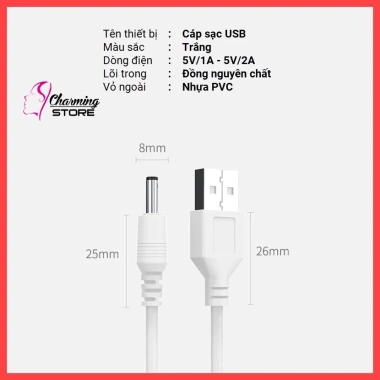 Dây sạc máy rửa mặt Foreo mẫu mới - Giá chỉ 45.000, tiết kiệm 13.600 5