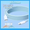 Dây sạc nhanh 20W bọc dù Type-C, hỗ trợ iPhone 7-17, Pro, Max - Giá 31.900 VND