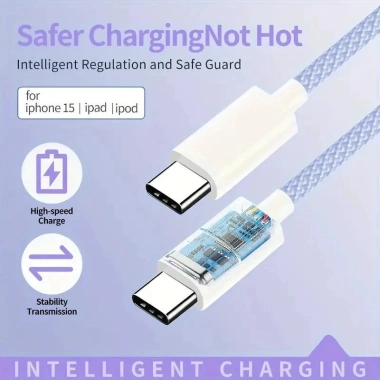 Dây sạc nhanh 20W bọc dù Type-C, hỗ trợ iPhone 7-17, Pro, Max - Giá 31.900 VND