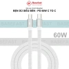 Dây sạc nhanh 60W Type C Basefast cáp bện dù chống gãy, phù hợp Phone 15/16/17 Samsung Oppo Xiaomi 5