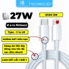 Dây sạc nhanh PD60W Type C cáp dù bện lưới chống đứt gẫy cho iPhone 15/16/17 Pro Max, không loạn, 42.000đ 3