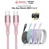 Dây sạc nhanh Type C 60W Basefast bọc dù siêu bền, chống gãy - phù hợp Android Samsung Xiaomi Oppo - 103k