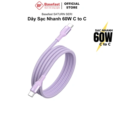 Dây sạc nhanh Type C 60W Basefast bọc dù siêu bền, chống gãy - phù hợp Android Samsung Xiaomi Oppo - 103k 3