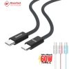 Dây sạc nhanh Type C 60W Basefast C to C bọc dù siêu bền cho Phone 15 17, Samsung, Xiaomi - chỉ 90.000đ