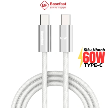 Dây sạc nhanh Type C 60W Basefast C to C bọc dù siêu bền cho Phone 15 17, Samsung, Xiaomi - chỉ 90.000đ 3