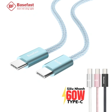 Dây sạc nhanh Type C 60W Basefast C to C bọc dù siêu bền cho Phone 15 17, Samsung, Xiaomi - chỉ 90.000đ 7