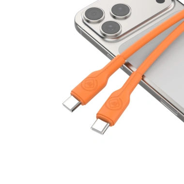 Dây sạc nhanh Type C 60W Basefast cao su non cho Phone 15/16/17 Samsung Xiaomi - 70.000đ 2
