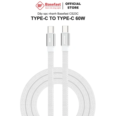 Dây sạc nhanh Type C 60W Basefast cáp bện dù C to C siêu bền cho iPhone 15 16 17 Android Samsung 4 Dây sạc nhanh Type C 60W Basefast cáp bện dù C to C siêu bền cho iPhone 15 16 17 Android Samsung 4