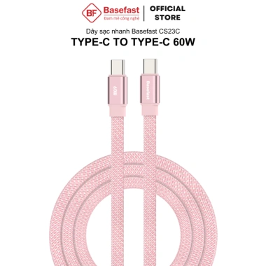 Dây sạc nhanh Type C 60W Basefast cáp bện dù C to C siêu bền cho iPhone 15 16 17 Android Samsung