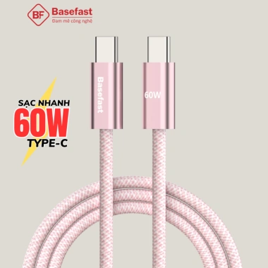 Dây sạc nhanh Type C 60W Basefast cáp bọc dù bền Samsung Xiaomi Oppo chỉ 88.000đ