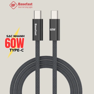 Dây sạc nhanh Type C 60W Basefast cáp bọc dù bền Samsung Xiaomi Oppo chỉ 88.000đ 3 Dây sạc nhanh Type C 60W Basefast cáp bọc dù bền Samsung Xiaomi Oppo chỉ 88.000đ 3