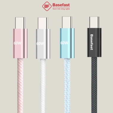 Dây sạc nhanh Type C 60W Basefast cáp bọc dù bền Samsung Xiaomi Oppo chỉ 88.000đ