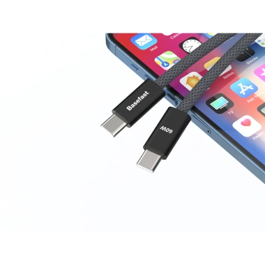 Dây sạc nhanh Type C 60W Basefast cáp bọc dù bền Samsung Xiaomi Oppo chỉ 88.000đ