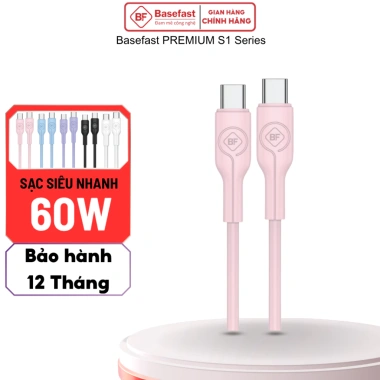 Dây sạc nhanh Type C Basefast Cáp cao su non bền, chống bẩn, cho Android & Tablet 7 Dây sạc nhanh Type C Basefast Cáp cao su non bền, chống bẩn, cho Android & Tablet 7