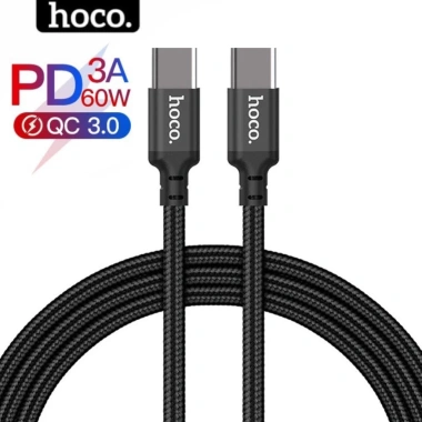 Dây sạc Type C 100W 5A Hoco 2m cho laptop điện thoại Android giảm giá 49.000₫