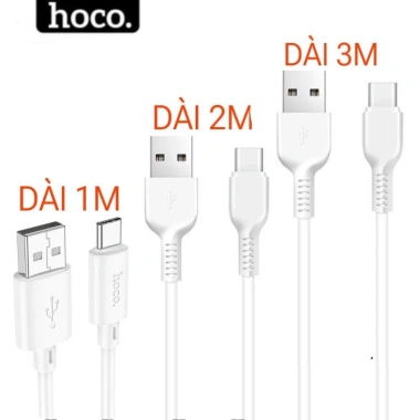 Dây sạc Type-C HOCO 3A sạc nhanh, cáp bọc dù chịu đứt gãy, tương thích Samsung, Xiaomi, Oppo - Giá chỉ 26.000 7
