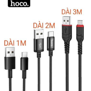 Dây sạc Type-C HOCO 3A sạc nhanh, cáp bọc dù chịu đứt gãy, tương thích Samsung, Xiaomi, Oppo - Giá chỉ 26.000 8