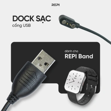 Dây sạc USB REPI BAND 34mm tốc độ nhanh, an toàn, giá 99.000đ, tương thích đồng hồ thông minh Dây sạc USB REPI BAND 34mm tốc độ nhanh, an toàn, giá 99.000đ, tương thích đồng hồ thông minh