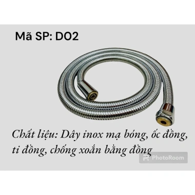 Dây sen tắm chống xoắn DO2-DO3 mắt to mắt nhỏ, ốc đồng inox, bảo hành 6 tháng, 54.000₫