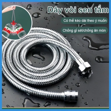 Dây sen tắm inox cao cấp ren tiêu chuẩn 21, dây xịt vệ sinh, vòi sen chỉ 38.900 VND