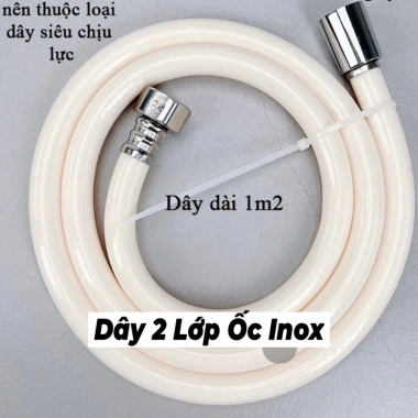 Dây sen tắm inox cao cấp ren tiêu chuẩn 21, dây xịt vệ sinh, vòi sen chỉ 38.900 VND 7 Dây sen tắm inox cao cấp ren tiêu chuẩn 21, dây xịt vệ sinh, vòi sen chỉ 38.900 VND 7