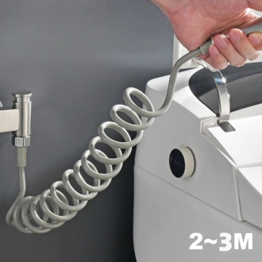 Dây sen xoắn lò xo PU 1.5m, dây xịt ruột gà cho vòi sen, vệ sinh -30.000đ
