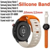 Dây Silicon 22/20mm Cho Samsung Galaxy Watch 7/6/5/4 & Huawei GT4 46mm – Mềm, Thoáng Khí, Cổ Điển