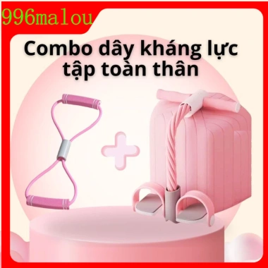 Dây tập bụng số 8 WOWFIT - Dây kháng lực đàn hồi cho Yoga, Gym, Pilates, tập toàn thân tại nhà, 64.999₫