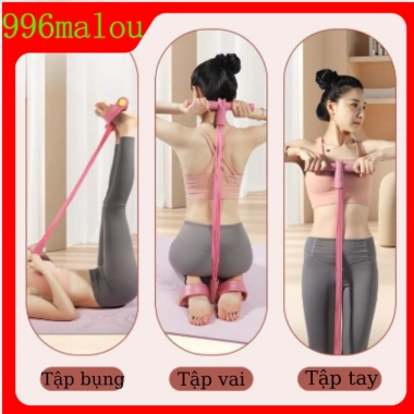 Dây tập bụng số 8 WOWFIT - Dây kháng lực đàn hồi cho Yoga, Gym, Pilates, tập toàn thân tại nhà, 64.999₫