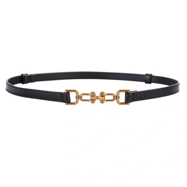 Dây thắt lưng da bò bản nhỏ thời trang nữ, điều chỉnh linh hoạt, giá chỉ 96.655 VND 10