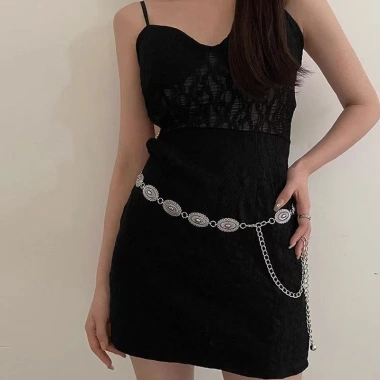Dây Thắt Lưng Kim Loại Hiện Đại Họa Tiết Hình Học Bầu Dục - Giá Ưu Đãi 68.941₫ 3