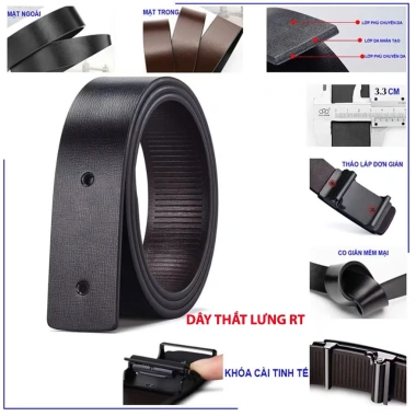 Dây thắt lưng nam cao cấp POMA da thật nguyên tấm fullbox - Nhiều mẫu sang trọng, giá 145k