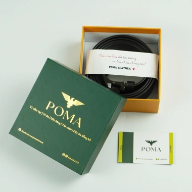 Dây thắt lưng nam cao cấp POMA da thật nguyên tấm fullbox - Nhiều mẫu sang trọng, giá 145k