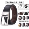 Dây thắt lưng nam da bò hai mặt đen nâu cao cấp Vicenzo, khóa hợp kim đúc không rỉ - giảm giá 18.3tr