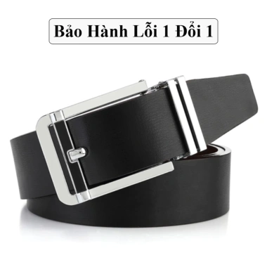 Dây thắt lưng nam da bò hai mặt đen nâu cao cấp Vicenzo, khóa hợp kim đúc không rỉ - giảm giá 18.3tr 6