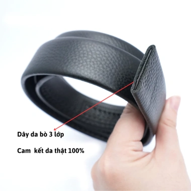Dây thắt lưng nam không khóa da bò thật cao cấp A004 - Giá ưu đãi 158.000đ