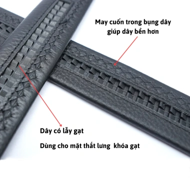 Dây thắt lưng nam không khóa da bò thật cao cấp A004 - Giá ưu đãi 158.000đ