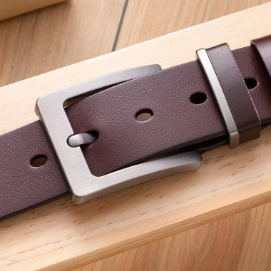 Dây thắt lưng nam POMA da bò thật nguyên tấm, cổ điển, khóa hợp kim cao cấp, đa màu - 330.000₫