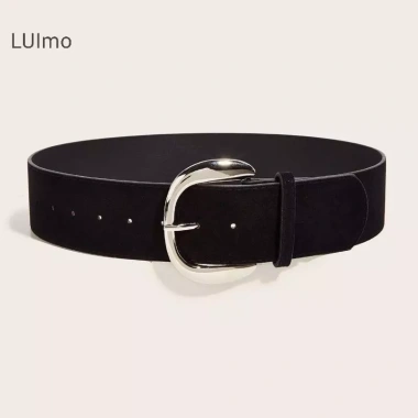 Dây thắt lưng nữ da lộn rộng sang trọng, thời trang với khóa pin SBS giảm 18% 7