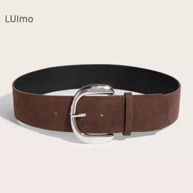 Dây thắt lưng nữ da lộn rộng sang trọng, thời trang với khóa pin SBS giảm 18% 8