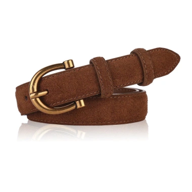 Dây thắt lưng nữ mỏng da bò Caramel thời trang, khóa khâu chắc chắn, 147.803 VND Dây thắt lưng nữ mỏng da bò Caramel thời trang, khóa khâu chắc chắn, 147.803 VND